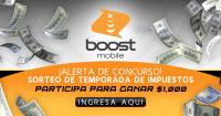 Boost Mobile te duplica el reembolso de impuestos con $1,000